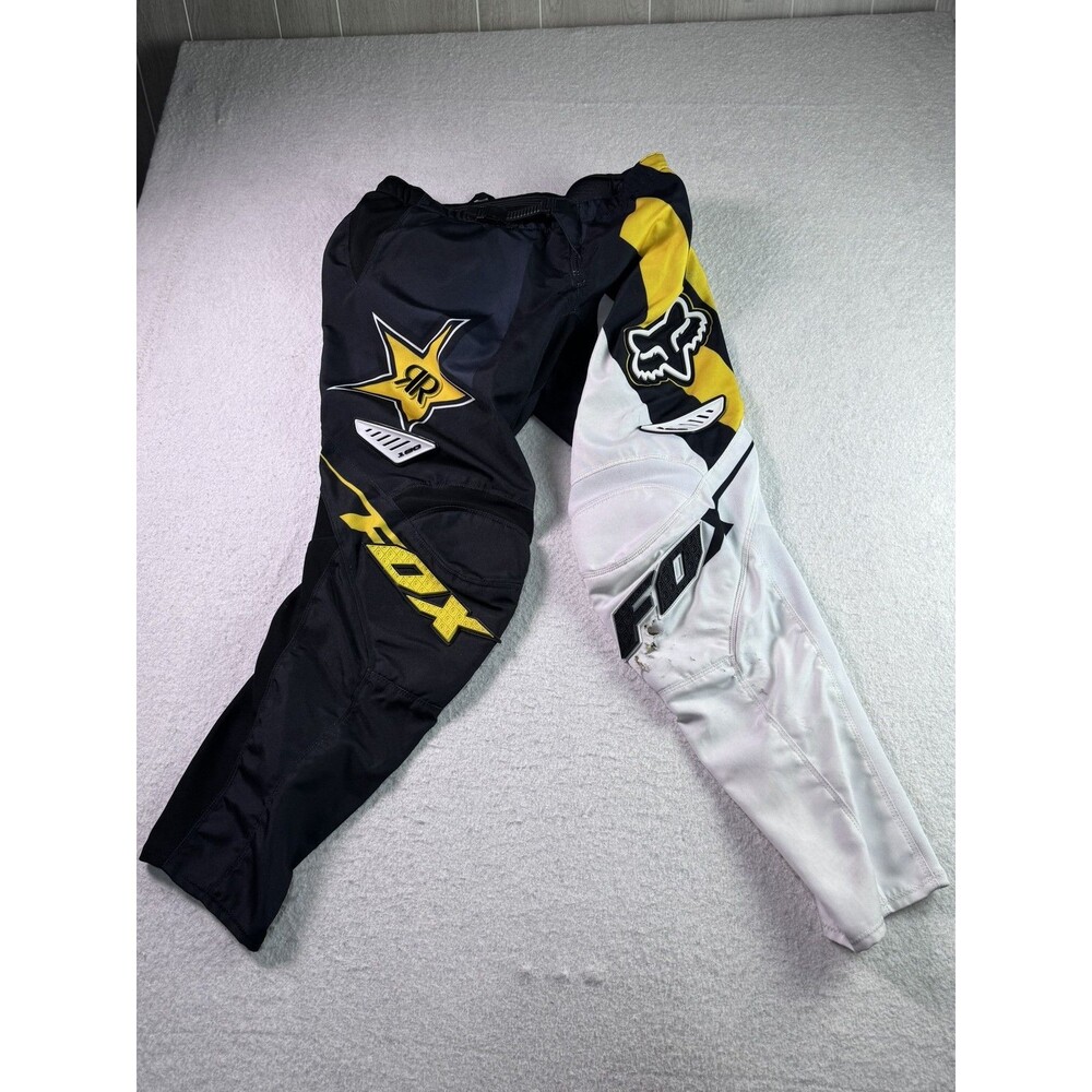 Fox Racing 180 Rockstar Paintball MX Dirt Bike Pants Men's Size 38 Black White